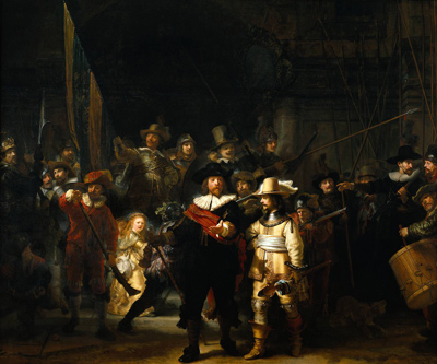Rembrandt, The Night Watch, commonly known version