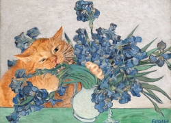 Vincent van Gogh, Irises and the Cat