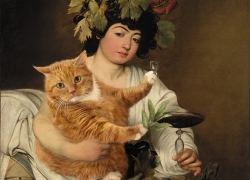 Caravaggio, Bacchus: Wine vs Catnip