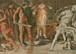 Annibale Carracci and Domenichino, Perseus and the Fat Cat, fresco at Farnese Gallery