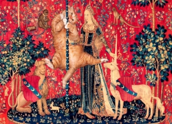 A Lady with the Cat in the Unicorn Hat: Touch