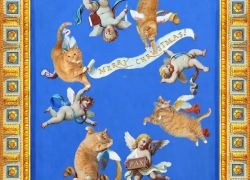 Cats and cherubs at Vatican Museum ceiling fresco / Коты и херувимы на фреске на потолке музея Ватикана