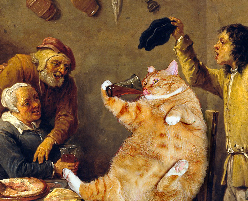 David Teniers the Yonger. Twelfth Night. The Toe Bean King drinks, detail