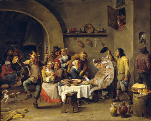 David Teniers the Yonger. Twelfth Night. The King drinks