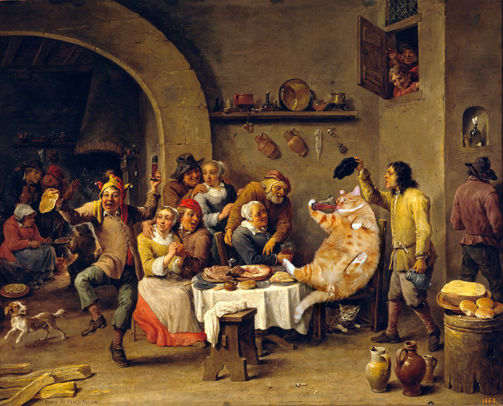 David Teniers the Yonger. Twelfth Night. The Toe Bean King drinks