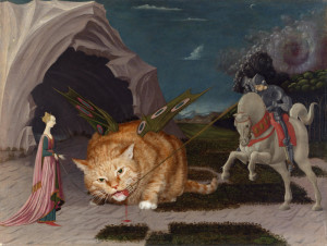 Uccello, Saint George feeding the Winged Cat with organic food