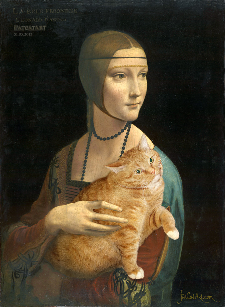 Leonardo da Vinci. Lady with a Cat pretending to be an Ermine (Portrait of Cecilia Gallerani)