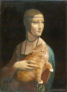 Leonardo da Vinci. Lady with a Cat pretending to be an Ermine (Portrait of Cecilia Gallerani)