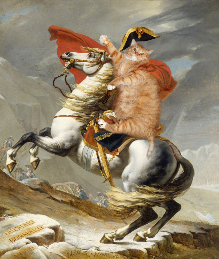 Jacques-Louis David, Napoleon Cat Crossing the Alps