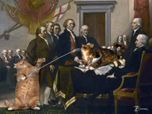 Джон Трамбулл, Декларация независимости, вариант с перьями