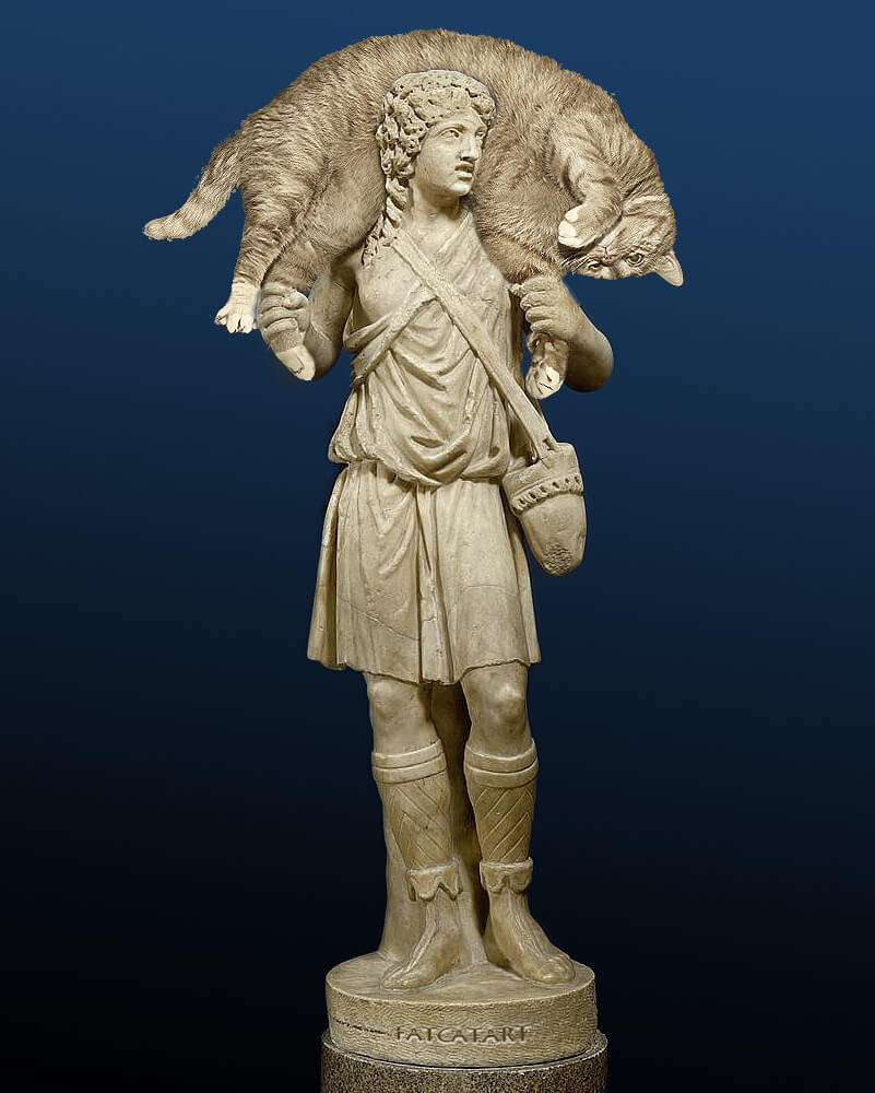 The Cat-bearer, the Good Shepherd of the Internet