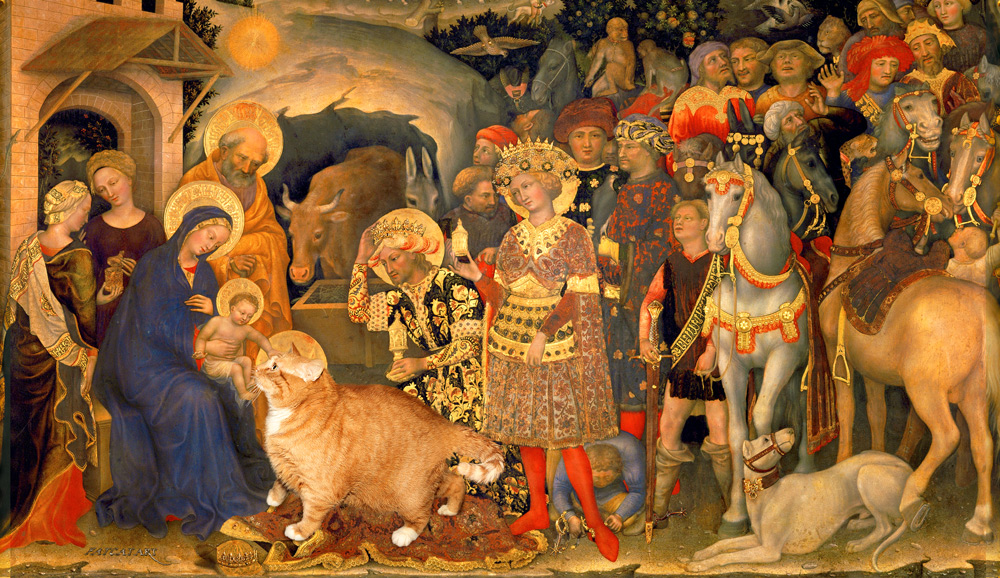 Gentile da Fabriano, The Adoration of the Cat, 1423