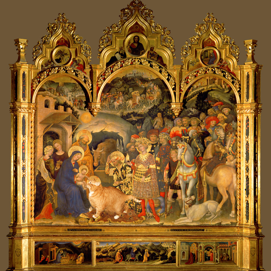 Gentile da Fabriano, The Adoration of the Cat, the full view