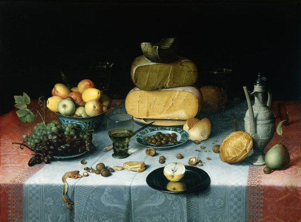 Floris van Dijck, Still Life with Cheeses