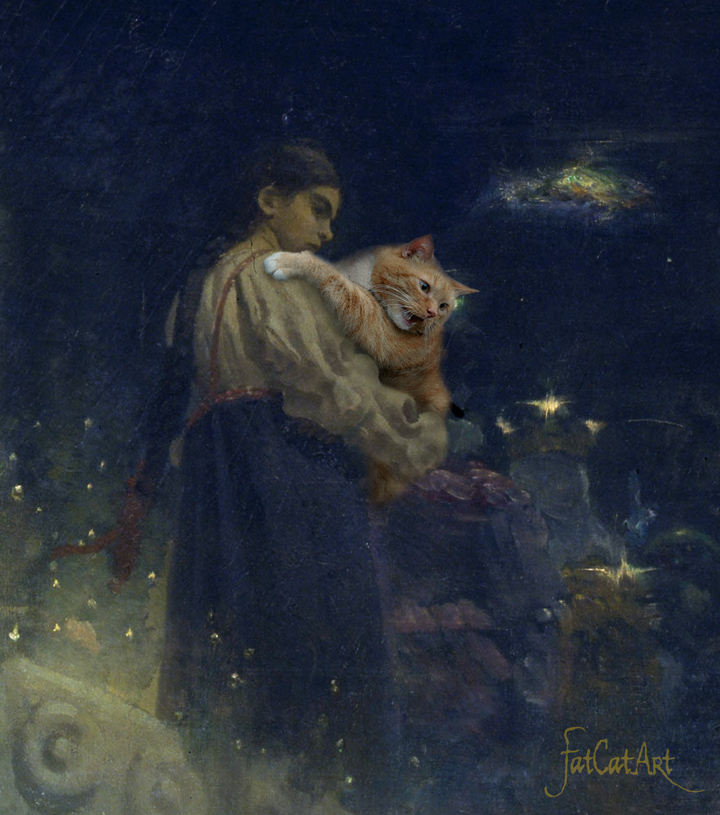 Ilya Repin “Sadko and the Underwater Fat Cat”, detail 
