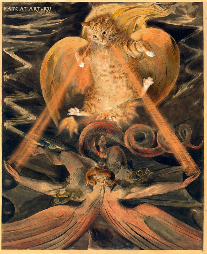 William Blake, The Great Red Dragon and the Great Laser Cat