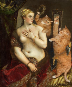Titian, Venus with a Mirror or Venus in furs. True version. Part 2 of Venus’ Selfie diptych
