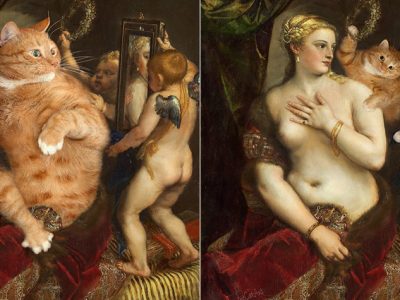 Titian, Venus with a Mirror or Venus in furs. True version. Venus’ Selfie diptych