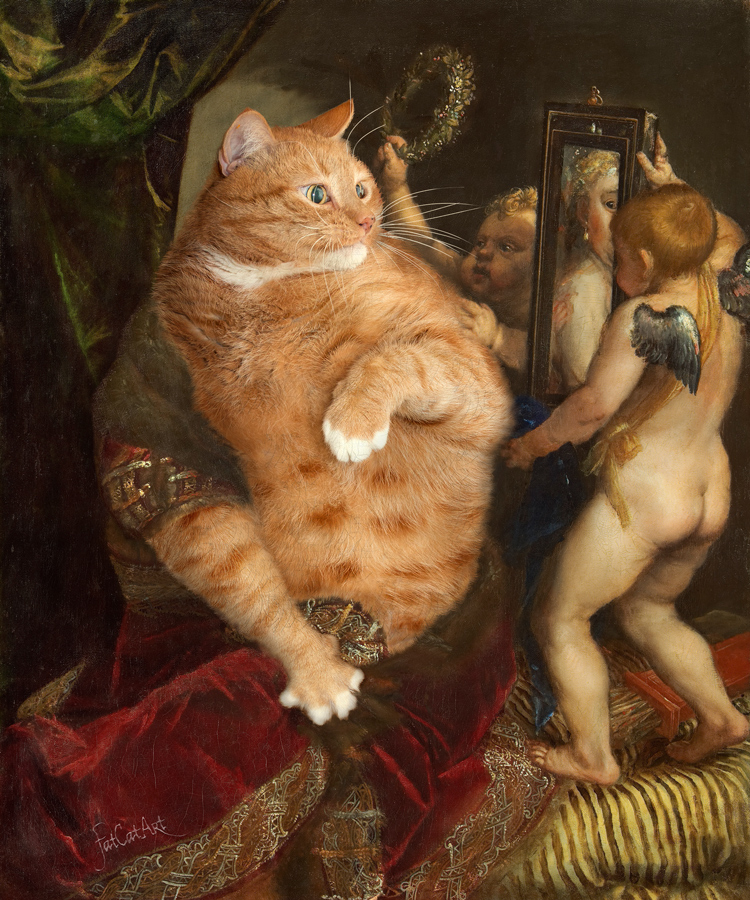 Titian, Venus with a Mirror or Venus in furs. True version. Part I of Venus’ Selfie diptych.