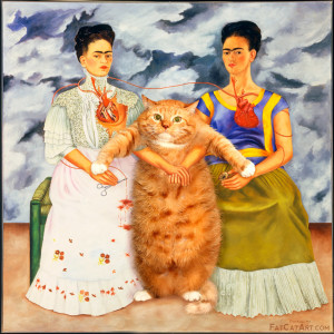 Frida Kahlo, Two Fridas and One Cat
