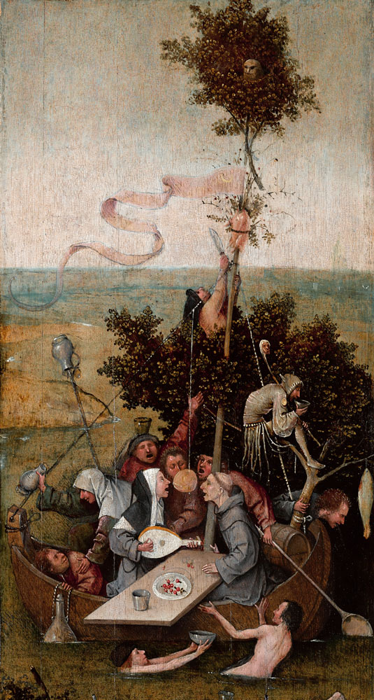 Hieronymus Bosch, The Ship of Fools, from Louvre Museum collection