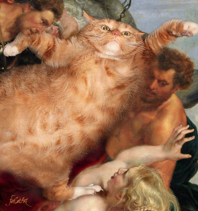 Peter Paul Rubens, The abduction of the Fat Cat from the Daughter of Leucippus, detail
