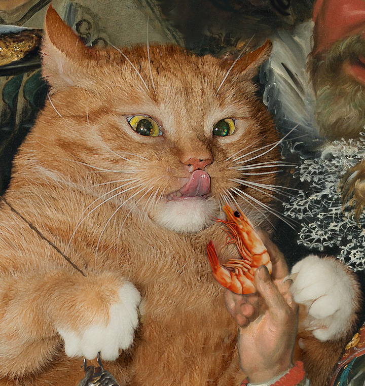 Frans Hals, Merry cat feeders at Shrovetide
