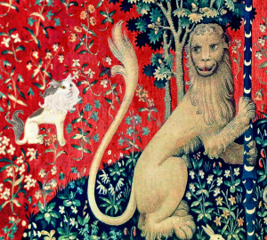 A Lady with the Cat in the Unicorn Hat: Sight - Two lions