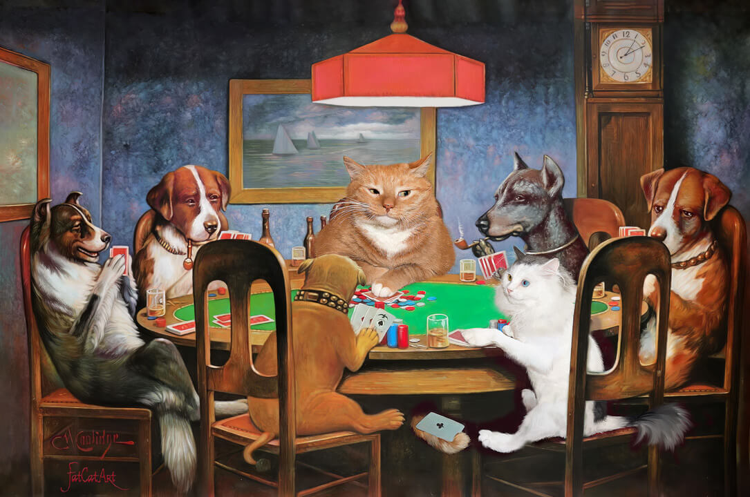 C.M. Coolidge, A Friend in Need, from Dogs and Cats Playing Poker