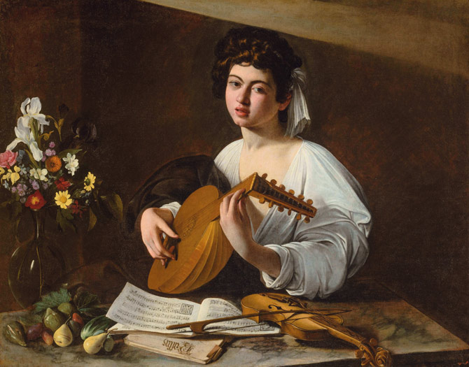 Caravaggio, The Lute Player, from the Hermitage