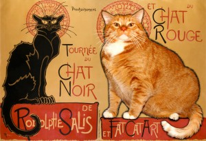 Théophile Steinlen, La tournée du Chat Noir et du Chat Rouge de Rodolphe Salis et Fat Cat Art (1896)