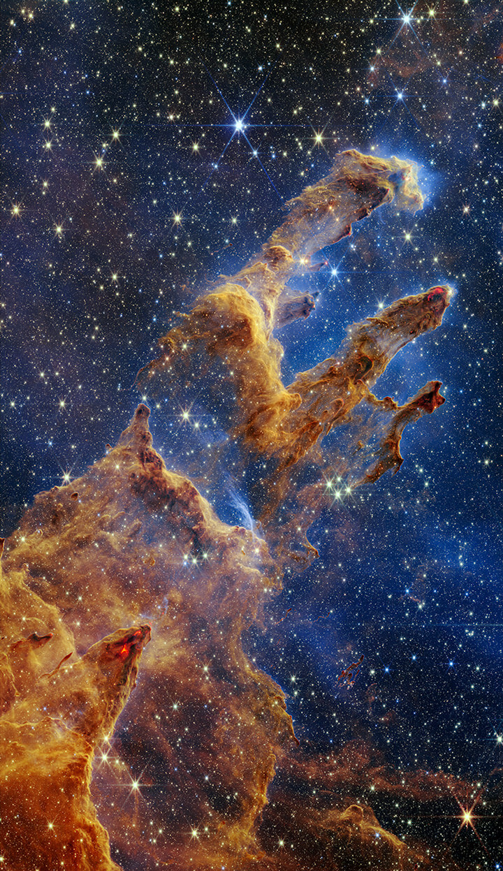 Pillars of Creation taken by James Webb Space telescope