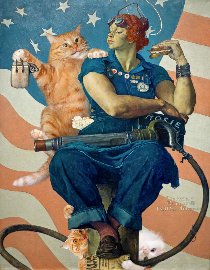 Norman Rockwell, Rosie the Riveter and Cats