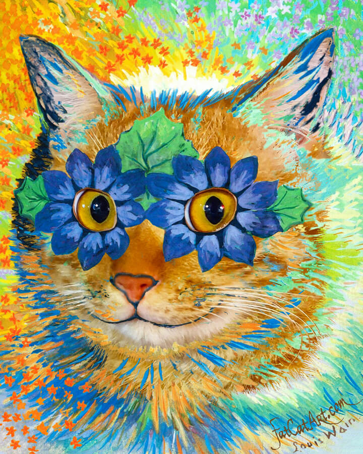 Louis Wain, Flower-eyed Tyger Blake the Cat