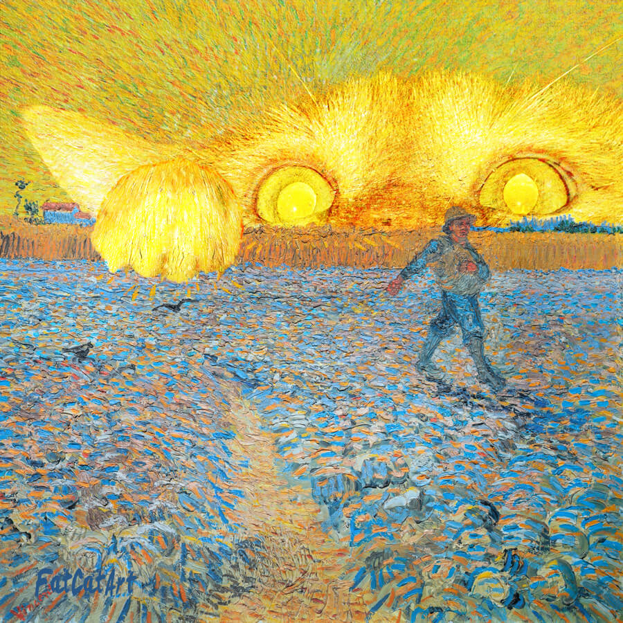 Vincent Van Gogh, "The Sower at the Cat Sunset"