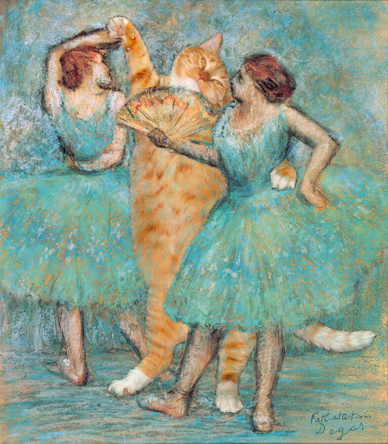 Edgar Degas, Two dancers. The Cat enters the scene