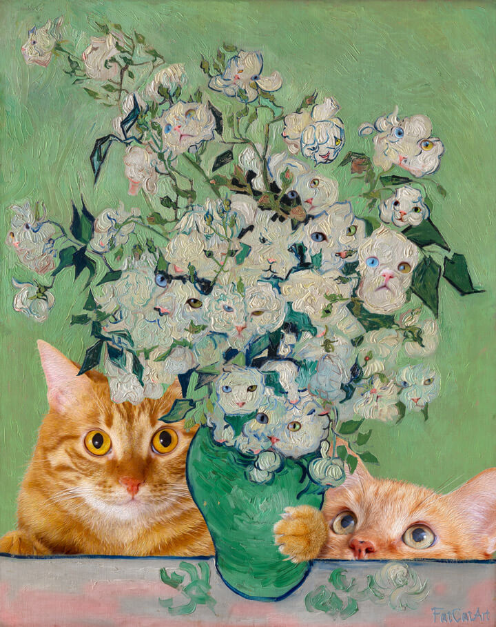 Vincent Van Gogh, Roses are cats' pink noses