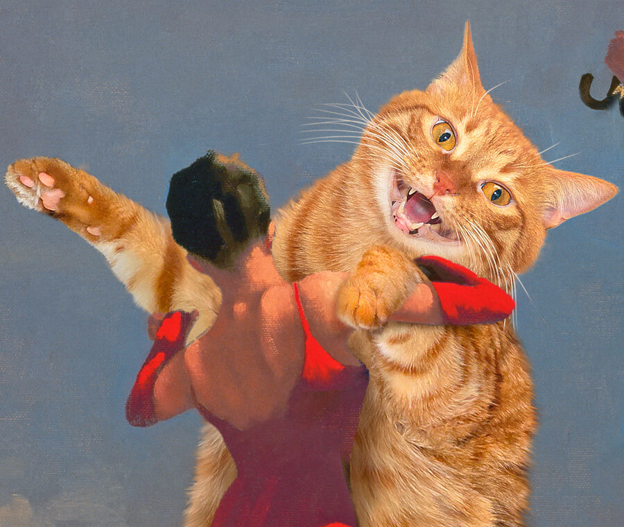 Jack Vettriano, The Singing Cat, detail