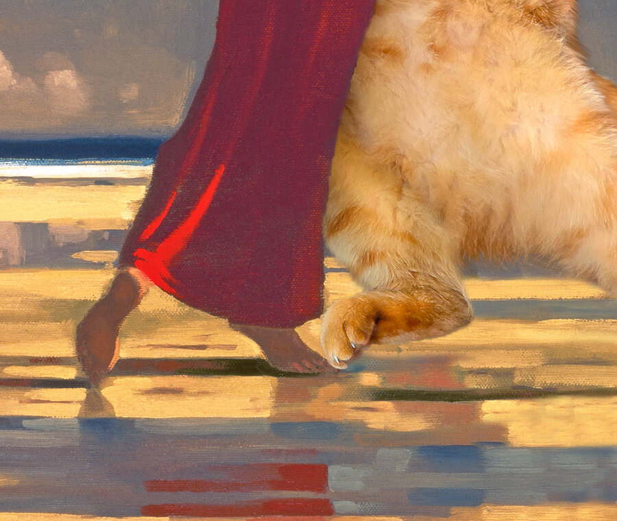 Jack Vettriano, The Singing Cat, detail