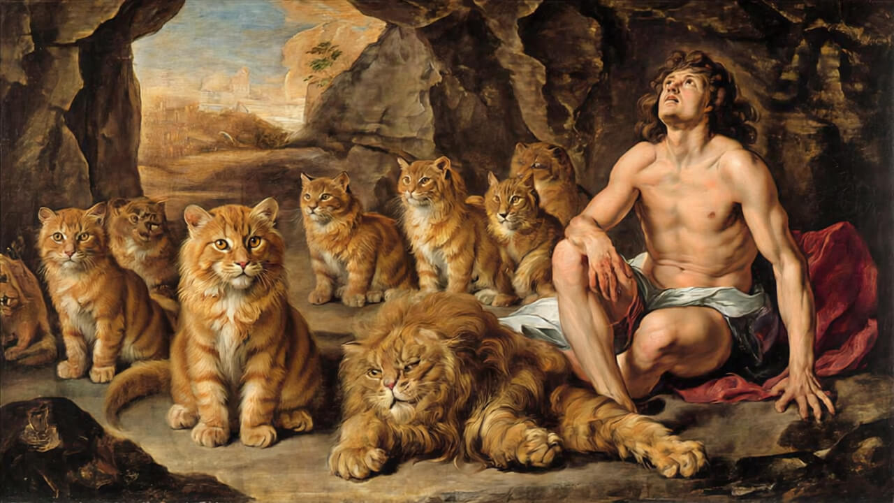 Daniel saved from lions by Runway Gen4 AI in 2025