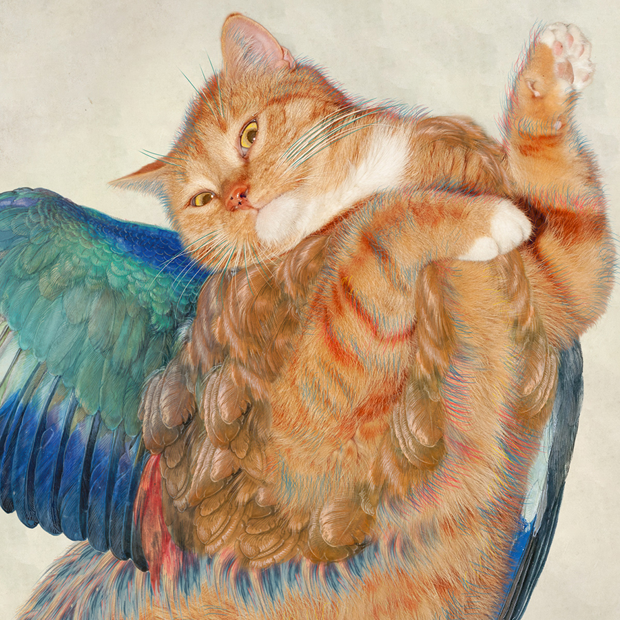 Albrecht Dürer, The Rolling Winged Cat, detail