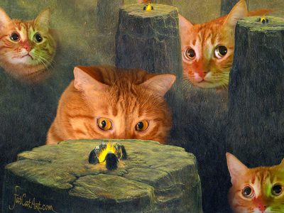 Zdzisław Beksinski, In Search of the Lost Title. Dystopia explored by giant cats