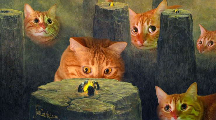 Zdzisław Beksinski, In Search of the Lost Title. Dystopia explored by giant cats