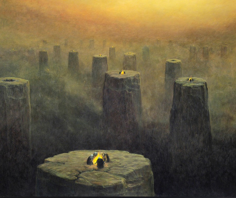 Zdzisław Beksiński, Untitled, aka AC75